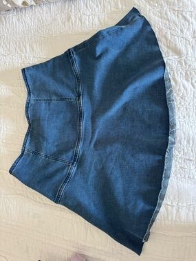 Free People Denim Mini Skirt - Dark Blue